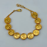 21K Gold Lira 10-Motif Bracelet 15.22 grams | 206479