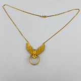 21K Gold Bird & Coin Frame Necklace 10.45 grams | 206481