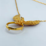21K Gold Bird & Coin Frame Necklace 10.45 grams | 206481