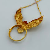 21K Gold Bird & Coin Frame Necklace 10.45 grams | 206481