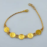 21K Gold Lira 5-Motif Bracelet 5.47 grams | 206484