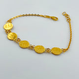 21K Gold Lira 5-Motif Bracelet 5.47 grams | 206484