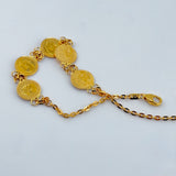 21K Gold Lira 5-Motif Bracelet 5.47 grams | 206484
