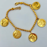 21K Gold 5-Motif Halabi Lira Bracelet 13.60 grams | 206511