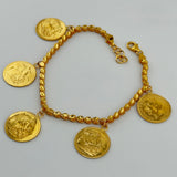 21K Gold 5-Motif Halabi Lira Bracelet 13.60 grams | 206511