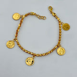 21K Gold 5-Motif Lira Halabi Bracelet 7.55 grams | 206512