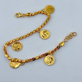 21K Gold 5-Motif Lira Halabi Bracelet 7.55 grams | 206512