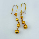 Elegant Three Ball Drop Earrings 4.37 grams | 201586