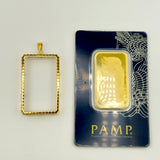 21K Gold PAMP Honeycomb Frame Pendant 6.14 grams | 206519