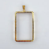 21K Gold PAMP Honeycomb Frame Pendant 6.14 grams | 206519