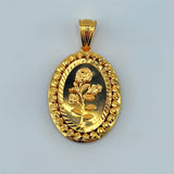 21K Gold Rose Bead Charm Pendant 9.05 grams | 206523