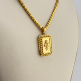 21K Gold Rose Charm Pendant 7.14 grams | 206526