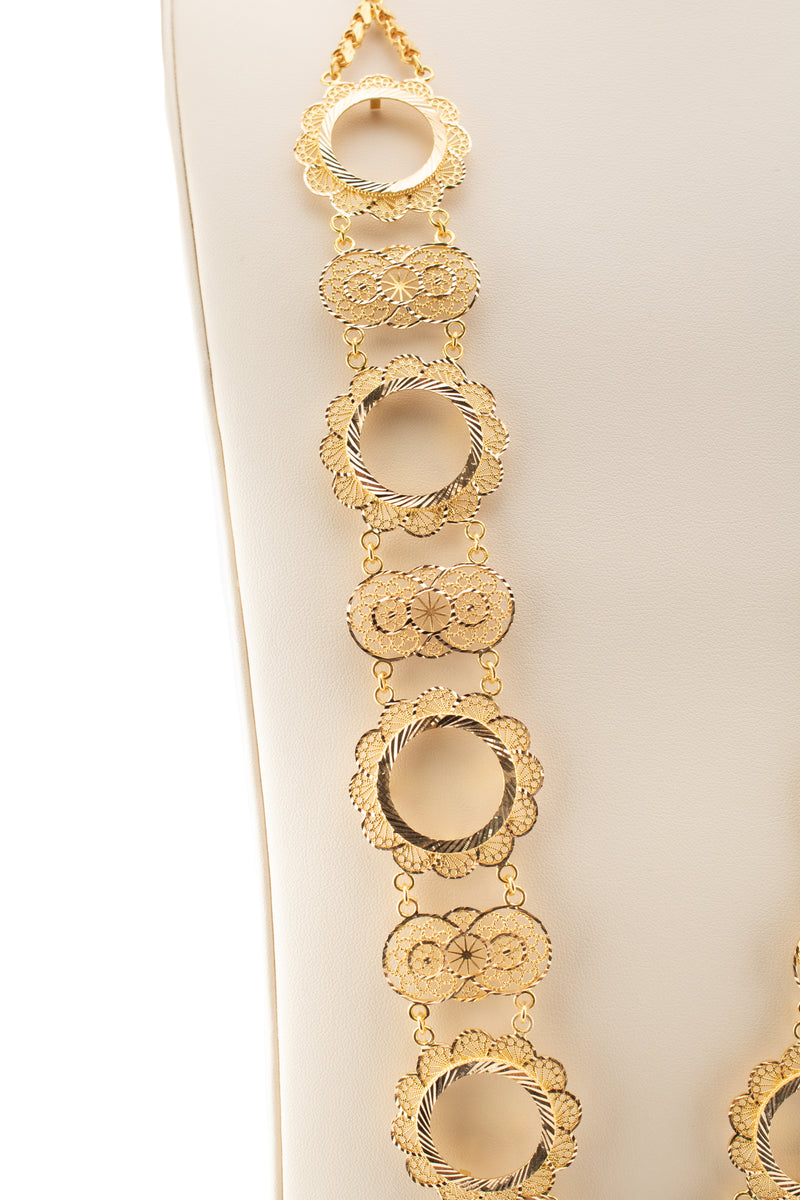 Gold Coin Klada Necklace - Coin Frame Bezel Lira