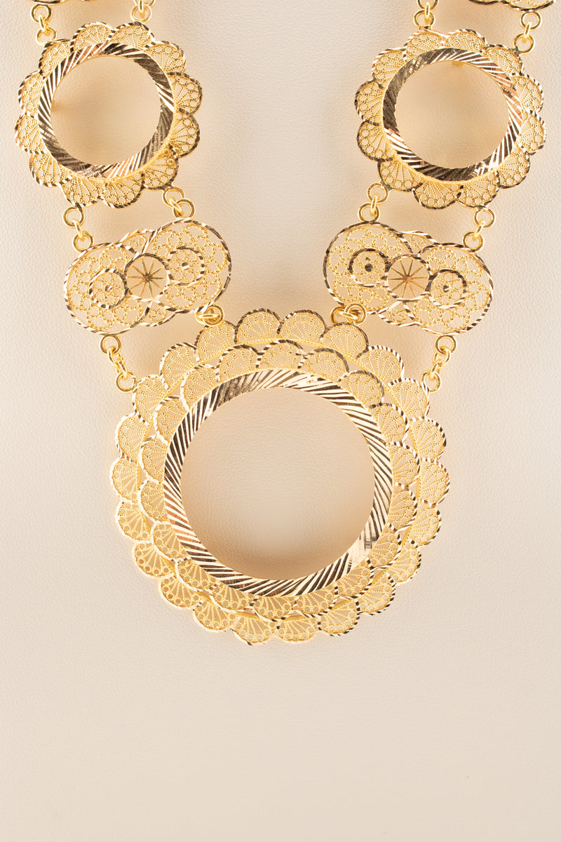 Gold Coin Klada Necklace - Coin Frame Bezel Lira