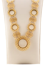 Gold Coin Klada Necklace - Coin Frame Bezel Lira
