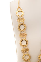 Gold Coin Klada Necklace - Coin Frame Bezel Lira