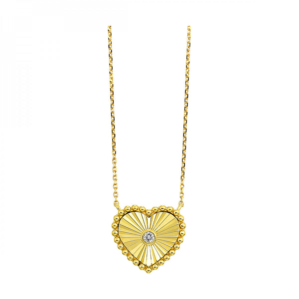 Gold Diamond Heart Necklace