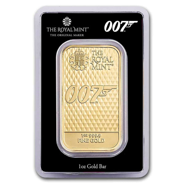1 oz Gold Bar: James Bond, Diamonds Are Forever Royal Mint